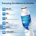 ICEPURE DA29-00020B Refrigerator Water Filter Replacement for Samsung RF28HFEDBSR, RF263BEAESR, HAF-CIN, RF263BEAESR, DA97-08006A, RF261BEAESR, DA29-00020A, RF28JBEDBSG, 46-9101, 2PACK