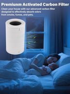 1000 Replacement filter for AirDoctor 1000 Air Purifier, 2-Pack Integrated High-Efficiency with Activated Carbon and Pre-Filter