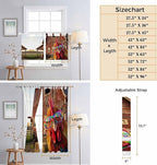 Farm Rooster Living Room Curtains 84 Inch Length, Window Curtains Tab Top, Farmhouse Barn Funny Animals Butterfly Light Filtering Window Treatments Drapes 52"x84" 2 Panel