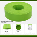 Eastrans 1-1/2'' x 50 FT Pool Backwash Hose with 2 Hose Clamps,Extra Heavy Duty Discharge Hose,Drain Hose for Swimming Pool,Super wear-resistant,weather blast,green