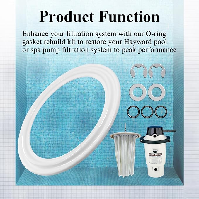 Diaphragm Gasket, Fit for Hayward Perflex DECX5000G, EC40AC,EC50,EC50C,EC50A,EC50AC Series Extended DE Filter, W/ECX1014A Bump Shaft Kit ECX1011 ECX9611246 ECX1014, Part NO. HAY-051-1507,EC-50C,EC-40C