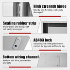 Electrical Box 24 x 16 x 10 Inch Indoor Outdoor Electrical Enclosure Box Steel Junction Box Wall Mounted Universal Electrical Project Box with Safety Locks and Mounting Plates