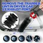 Holikme 40 Feet Dryer Vent Cleaner Kit, Flexible Lint Brush with Drill Attachment, Extends Up to 40 Feet for Easy Cleaning, Synthetic Brush Head, Use with or Without a Power Drill, Black