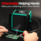 YIHUA 948DQ-I Solder Fume Extractor Fan Solder Smoke Absorber Remover Tiltable Angle with Flexible Helping Hands 8 Extra Fan Filters for Soldering Wood Burning and more
