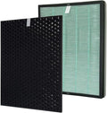 PUREBURG Replacement Filter Set Compatible with RabbitAir BioGS 2.0 Ultra Quiet Model SPA-550A & SPA-625A Air Purifiers,H13 True HEPA + Activated Carbon Filter Air Clean Odor