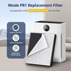 PR1 Replacement Filter for Mooka PR1 Air Purifier for Home Large Room up to 2200sq.ft, HEPA Activated Carbon, with 4Pcs Washable Filter for Pets, PM 2.5, Pollen, 2 Packs
