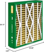 Filterbuy 24.5x27x5 Air Filter MERV 11 Superior Pet & Allergy Defense (4-Pack), Pleated HVAC AC Furnace Filters for Trane, American Standard, Honeywell, and More (Actual Size: 24.06 x 26.13 x 4.97)