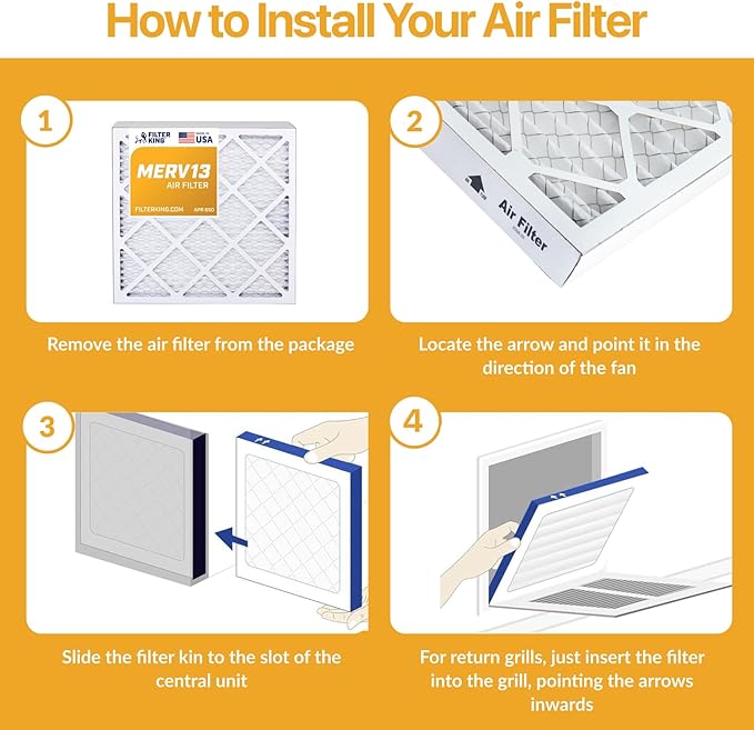Filter King 11.25x19.25x1 Air Filter | 12-PACK | MERV 13 HVAC Pleated A/C Furnace Filters | MADE IN USA | Actual Size: 11.25 x 19.25 x .75"