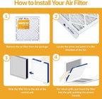 Filter King 8x35.5x1 Air Filter | 12-PACK | MERV 13 HVAC Pleated A/C Furnace Filters | MADE IN USA | Actual Size: 08 x 35.5 x .75"