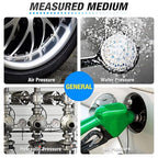MEANLIN MEASURE 1/4" NPT 0-60Psi Swimming Pool Water Pressure Gauge 2" FACE DIAL, Center Back Mount, with 1/2" NPT and 3/8" NPT Hex Bushing