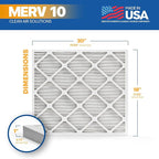 BNX TruFilter 18x20x1 MERV 10 (6-Pack) AC Furnace Air Filter - MADE IN USA - Pleated Air Conditioner HVAC AC Furnace Filters - Removes Odor, Mold, Bacteria, Smoke