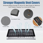 4x10 inch Air Vent Filters Screen mesh Cover, 4PCS Magnetic Air Vent Covers for Floor, Wall & Ceiling Vents, Noise Cancelling Vent Filter for Home Heating & Cooling Efficiency