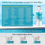 ICEPURE Alkaline LT1000PC Refrigerator Water Filter and Air Filter Replacement for LG LT1000P/PC/PCS, Kenmore 9980, ADQ74793501 ADQ74793502 ADQ747935 MDJ64844601 LMXS28626S LT1000, Enhances PH, 1Combo
