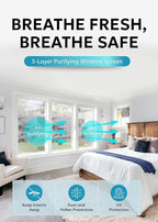 Clean Air Window Screen - Filters Pollen, Allergens, Dust, and Ash - Cleaner, Healthier Air - Easy to Cut - Ideal for Patio, Porch, and Window Screen Replacement - (22" x 10')