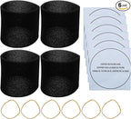 6Pcs 90107 Dry Filter, 6Pcs Retaining Bands, 4Pcs 90585 Shop Vac Foam Sleeve Filter Replacements for Most Shop Vac Wet/Dry Vacuum Cleaners 5 Gallon and Above