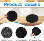 6 Pack Charcoal Filters for Compost Bucket, 7.25 in Round Compost Filters for Countertop Bin, Replacement Compost Bin Filter for Home Kitchen Compost Bins