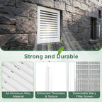 18"x24" Gable Vent - Premium Aluminum，Filter Screen for Removable, Ideal for Gables, Sheds, and Attics - Vent Opening 16"x22" - Boost Ventilation and Guard Against Moisture