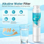 ICEPURE Alkaline RWF5800A-AL Refrigerator Water Filter Replacement for Frigidaire EPTWFU01, EWF02, Pure Source Ultra II, PureSource Ultra 2, GP006, BO022, MR022, SCWFTCTO, 4562222, Enhances PH, 2Pack