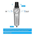 NANPU Industrial Grade Heavy Duty Particulate Filter & Air Regulator, Metal Bowl, Suitable for Paint Spray (3/4" NPT, Auto Drain)