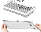 6-Pack Black Magnetic Vent Covers 7x13 Inch - Universal Fit for Floor, Wall & Ceiling Registers (7"-8" Width x 13"-14"Length) | High Airflow Mesh Design | Tool-Free Easy Installation