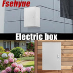 Electrical Box 24 x 16 x 10 Inch Indoor Outdoor Electrical Enclosure Box Steel Junction Box Wall Mounted Universal Electrical Project Box with Safety Locks and Mounting Plates