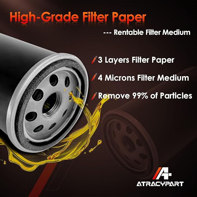 122-0836 Oil Filter │Replacement For RV QG 5500/7000 Series HGJAA HGJAB HGJAC Spin-on │Replaces# 01220836, B7238, PH2875, PH10027
