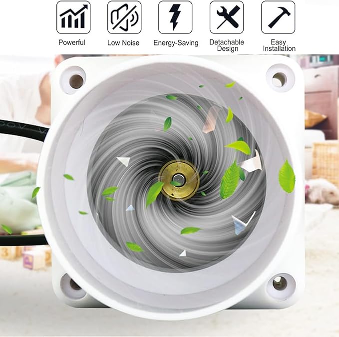2" Inline Duct Fan 12V 6W Ventilation Cooling Exhaust Fan with Variable Speed Controller HVAC Vent Blower for Booster Basements Kitchens (Color : Adjustable Speed)