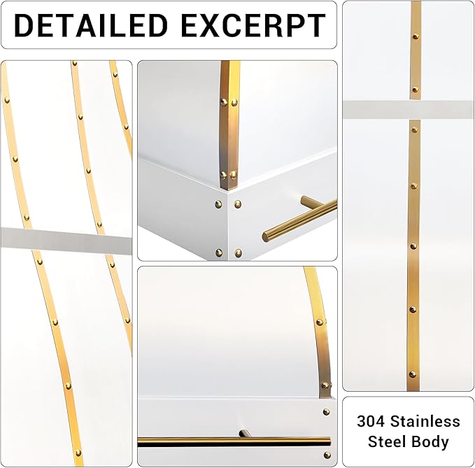CHETTO C Stainless Steel Range Hood Cover with 4-Speed Vent Hood Insert Custom Handcrafted Metal Kitchen Fan with Towel Rack LED Light 60"W x27"D x45"H White Island Mount