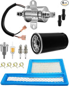Tune Up Kit 122-0836 Oil Filter E11015 Electric Fuel Pump Fit for Onan RV QG Generators HGJAA HGJAB HGJAC Marquis Gold/RV QG Models Marquis Platinum QG EFI Engines, with 140-3116 Air Filter