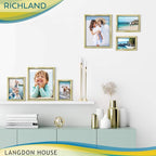 Langdon House 8x10 Picture Frames Set (Gold, 6 Pack) Distinguished Edging for Classic Style, Richland Collection