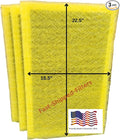 Fast-Shipped-Filters 3 Pack 20x25 Replacement Filter Pads Compatible with MicroPower Guard One Hour Air Cleaner 20x25 Refill Yellow