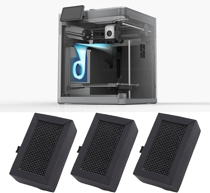 Activated Carbon Air Filters 5Pcs for 3D Printers | Absorb VOC Emissions and Odor Removal | Seamless Integration Purifiers for Clean Air Printing
