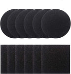 Compost Bin Filters, 12 Pieces Compost Pail Replacement Filters, 6 Round and 6 Square (Black)