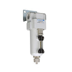 PneumaticPlus SAFM300-N03B-MEP Compressed Air Coalescing Filter, 0.1 Micron, 3/8" NPT - Metal Bowl, Manual Drain, Bracket