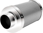 iPower 6" Air Carbon Filter for Inline Duct Fan, Intake and Exhaust Fans, with Premium Australia Virgin Charcoal, Silver