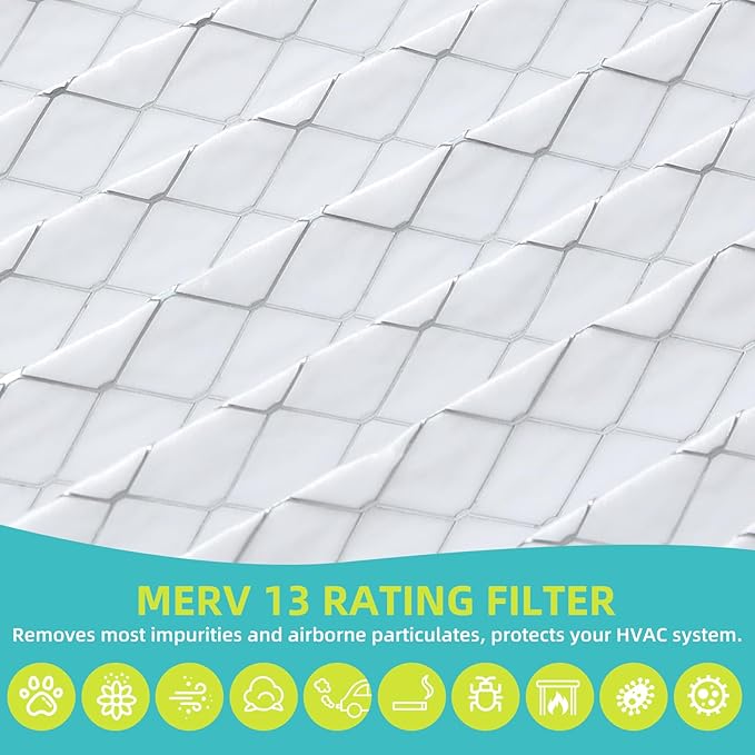 2 Pack 313 Air Filter Compatible with AprilAire Whole House Air Purifiers Model 1310, 2310, 3310, 4300 - MERV 13, Size:20x20x4 Inches