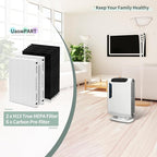 Aera-Max 200 HEPA Filter Replacement 9287101 Compatible with Fellowes AeraMax 190/200/DX55 Air Clean Purifiers True HEPA Filter, 2x H13 True HEPA & 6x Extra Carbon Pre-Filters (9324101)