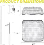 SheeChung RV Furnace Vent Screen, Flying Insect Screen Water Heater Cover for Camper, 4.5 x 4.5 x 1.3 Inch and RV Water Filter 4 Pack with Flexible Hose Protector