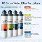 iSpring Bottleless Water Dispenser with Built-in 4-Stage Filtration, Chloramine Removal, Water Cooler Dispenser - Hot, Cold, Room Temp, Self Cleaning, Stainless Steel, Silver, Model: DS4S-NC