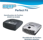 HQRP 2-pack Air Purifier Filter compatible with Black&Decker BXAP040 BXAP041 Table Top, parts BXFLTX FLT4010 Replacement
