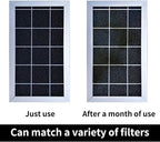Cut-to-Fit Activated Carbon Filter Sheet Charcoal Air Vent Filters Pad Black Range Hood AC Replacement Fabric Filter 2 Pack 16" x 48" x 0.2"