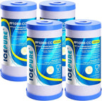 5 Micron 10" x 4.5" Whole House Water Filter Compatible with GE FXHTC, GXWH40L, RFC-BBSA, W50PEHD, Whirlpool WHKF-GD25BB, GXWH35F, GNWH38S, Dupont WFHD13001, Pentek R50-BB, 4WH-HDGR-F01 4PACK