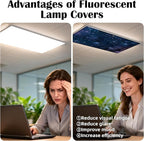 4 Pcs Fluorescent Light Covers - Classroom, Office 4 x 2 Feet Flame Retardant Magnetic Covers for Ceiling Lights Filters (Starry Sky)