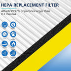 4 PACK FLT4825 HEPA Filter B Replacement for G-Guardian Air Purifi-ers AC4825 AC4300 AC4800 AC4900 AC4850 AC4825E, 4 HEPA Replacement Filters+8 Carbon Pre-Filters