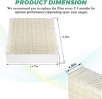 Techecook 1043 Super Humidifier Wick Filters (4 Pack) Replacement for Essick AirCare Evaporative Humidifiers EP9500 EP9700 EP9800 831000 821000 826000 826800 and Bemis Space Saver 800 8000 Series