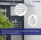 4 Inch Round Air Vent Covers,LouanXpert Stainless Steel Soffit Vent Covers Louvered Grille Cover Vent Flat Ducting Ventilation Air Outlet with Built-in Fine Mesh for House,Garage, RV(100mm - 2PCS)