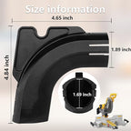 Compatible with Dewalt DWS780 Miter Saw Accessories,for Miter Saw Dust Collector, Fits Standard 5-Gallon Bucket, No Vacuum Needed,Pure Gravity-Based Dust Collection