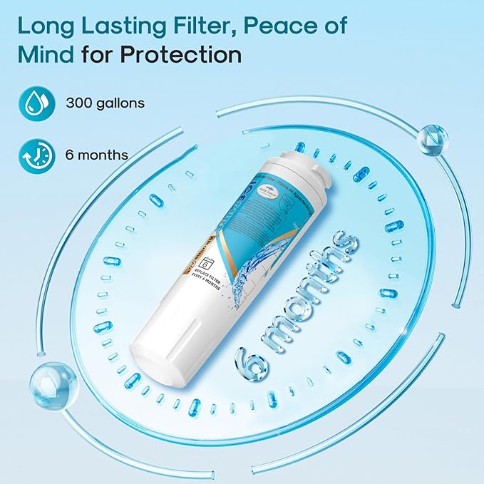 ICEPURE Alkaline UKF8001 Refrigerator Water Filter Replacement for Whirlpool EDR4RXD1, EveryDrop Filter 4, Maytag UKF8001, 4396395, UKF8001P, UKF8001AXX, RFC0900A, UKF8001AXX-200, Enhances PH, 4 Pack