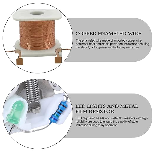 Electromagnetic Power Relay, 8-Pin 10 AMP 12V DC Relay Coil with Socket Base, LED Indicator, DPDT 2NO 2NC - MY2NJ [Applicable for DIN Rail System]