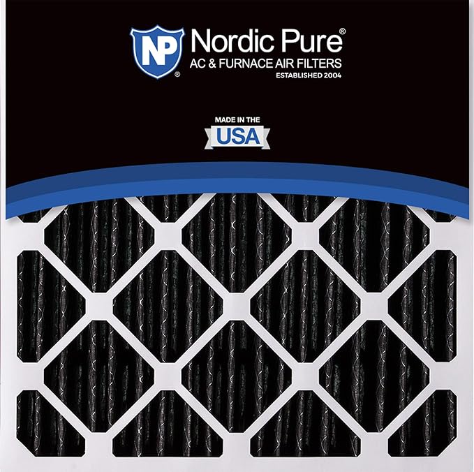 Nordic Pure 20x20x5 (Actual Size: 19 5/8 x 19 7/8 x 4 3/8) Honeywell Replacement Furnace Filters MERV 8 Plus Carbon 2 Pack